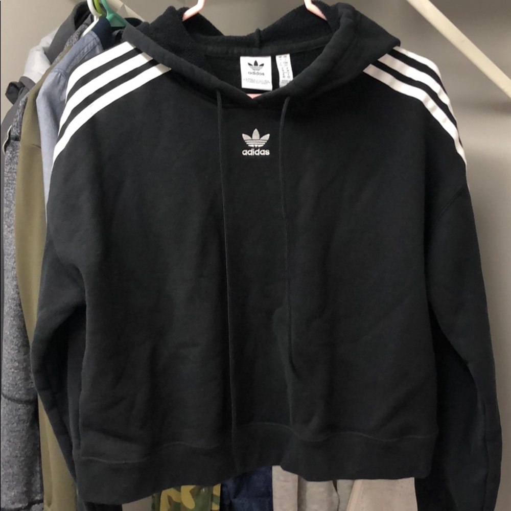 Adidas crop hooded sweatshirt